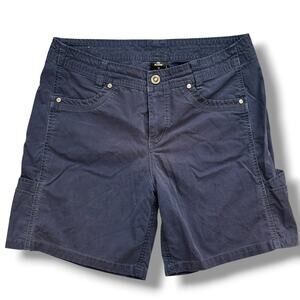 Kuhl Insect Shield Hiking Cargo Shorts Womens Size 10 Navy Blue Gorpcore